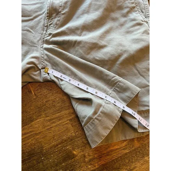 Columbia Grey Flat Front Casual Cotton Men's Shorts 36" Waist 9" Inseam - Picture 9 of 9